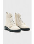 AllSaints cizme din piele intoarsa Donita Suede femei culoarea alb cu toc drept - Pled.ro