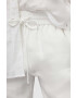 AllSaints pantaloni din in culoarea alb lat high waist - Pled.ro