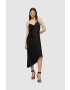 AllSaints rochie culoarea negru midi drept - Pled.ro