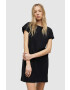 AllSaints rochie din bumbac culoarea negru mini drept - Pled.ro