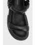 AllSaints sandale de piele Helium Sandal femei culoarea negru cu platforma WF612Y - Pled.ro