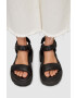 AllSaints sandale de piele Helium Sandal femei culoarea negru cu platforma WF612Y - Pled.ro