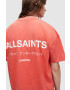 AllSaints tricou din bumbac culoarea rosu cu imprimeu - Pled.ro