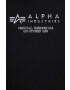 Alpha Industries bluza barbati culoarea negru cu glugă cu imprimeu - Pled.ro