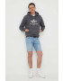 Alpha Industries bluză Basic barbati culoarea gri cu glugă cu imprimeu 178312.136-grey - Pled.ro