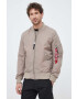 Alpha Industries geaca bomber barbati culoarea bej de tranzitie - Pled.ro