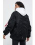 Alpha Industries geaca bomber femei culoarea negru de tranzitie - Pled.ro