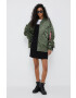 Alpha Industries geaca bomber femei culoarea verde de tranzitie - Pled.ro