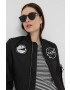 Alpha Industries geacă bomber cu două fețe MA-1 TT NASA REVERSIBLE WMN femei culoarea negru de tranzitie 186022.03-Black - Pled.ro