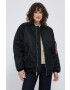 Alpha Industries geacă bomber MA-1 CORE WMN femei culoarea negru de iarna oversize 108010.03-Black - Pled.ro