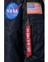 Alpha Industries geacă bomber MA-1 VF NASA barbati culoarea albastru marin de tranzitie 166107.07-rep.blue - Pled.ro