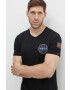 Alpha Industries tricou din bumbac Space Shuttle T culoarea negru cu imprimeu 176507.556 - Pled.ro