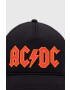 American Needle sapca ACDC culoarea negru cu imprimeu - Pled.ro