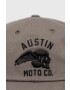 American Needle șapcă de baseball din bumbac Austin Moto culoarea gri cu imprimeu - Pled.ro