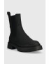 Answear Lab botine femei culoarea negru cu toc plat - Pled.ro