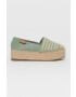 Answear Lab Espadrile Bestelle culoarea verde cu platformă - Pled.ro