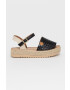 Answear Lab Espadrile Melissa culoarea negru cu platformă - Pled.ro