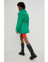 Answear Lab geaca femei culoarea verde de tranzitie oversize - Pled.ro