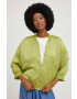 Answear Lab geaca bomber femei culoarea verde de tranzitie - Pled.ro