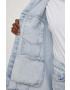 Answear Lab geaca jeans femei culoarea alb de tranzitie oversize - Pled.ro