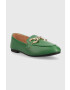 Answear Lab mocasini femei culoarea verde cu toc plat - Pled.ro