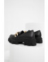 Answear Lab mocasini de piele femei culoarea negru cu toc plat - Pled.ro