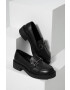 Answear Lab mocasini de piele femei culoarea negru cu platforma - Pled.ro