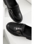 Answear Lab mocasini de piele femei culoarea negru cu platforma - Pled.ro