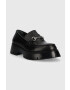 Answear Lab mocasini de piele femei culoarea negru cu platforma - Pled.ro