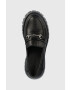 Answear Lab mocasini de piele femei culoarea negru cu platforma - Pled.ro