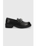 Answear Lab mocasini de piele femei culoarea negru cu platforma - Pled.ro