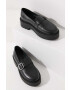 Answear Lab mocasini de piele femei culoarea negru cu platforma - Pled.ro