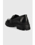 Answear Lab mocasini de piele femei culoarea negru cu toc plat - Pled.ro