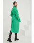 Answear Lab palton de lana culoarea verde de tranzitie oversize - Pled.ro