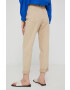 Answear Lab pantaloni femei culoarea bej lat high waist - Pled.ro