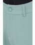 Answear Lab pantaloni femei culoarea verde drept high waist - Pled.ro