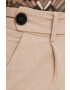 Answear Lab pantaloni din in femei culoarea bej lat high waist - Pled.ro