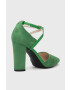 Answear Lab pantofi cu toc culoarea verde - Pled.ro