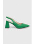 Answear Lab pumps culoarea verde - Pled.ro