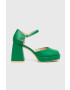 Answear Lab pumps culoarea verde - Pled.ro