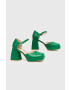 Answear Lab pumps culoarea verde - Pled.ro