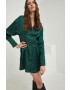 Answear Lab rochie culoarea verde mini evazati - Pled.ro