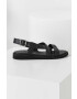 Answear Lab sandale de piele femei culoarea negru - Pled.ro