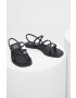 Answear Lab sandale de piele femei culoarea negru - Pled.ro