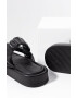 Answear Lab sandale de piele femei culoarea negru - Pled.ro