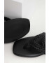 Answear Lab slapi de piele femei culoarea negru cu toc plat - Pled.ro