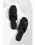 Answear Lab slapi de piele femei culoarea negru - Pled.ro