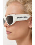 Balenciaga ochelari de soare femei culoarea alb - Pled.ro