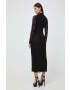 Bardot rochie culoarea negru maxi mulata - Pled.ro