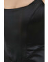 Bardot rochie culoarea negru midi drept - Pled.ro